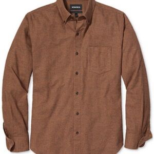 NEW Bonobos Men's Slim-Fit Button Up Flannel Shirt Brown Size XLarge